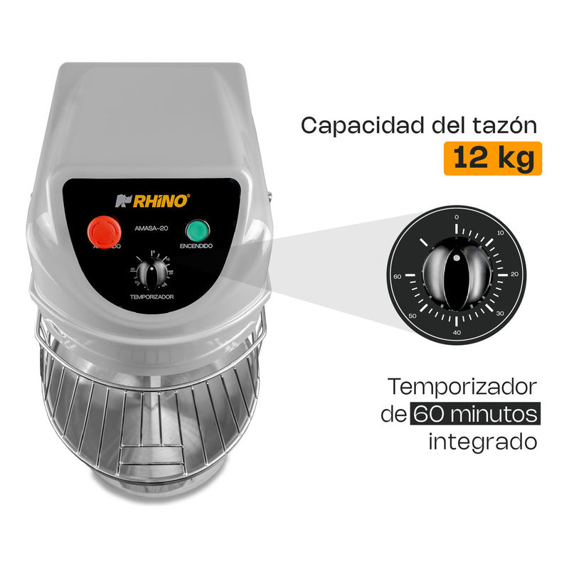Amasadora Industrial 20 Lt Rhino Amasa-20
