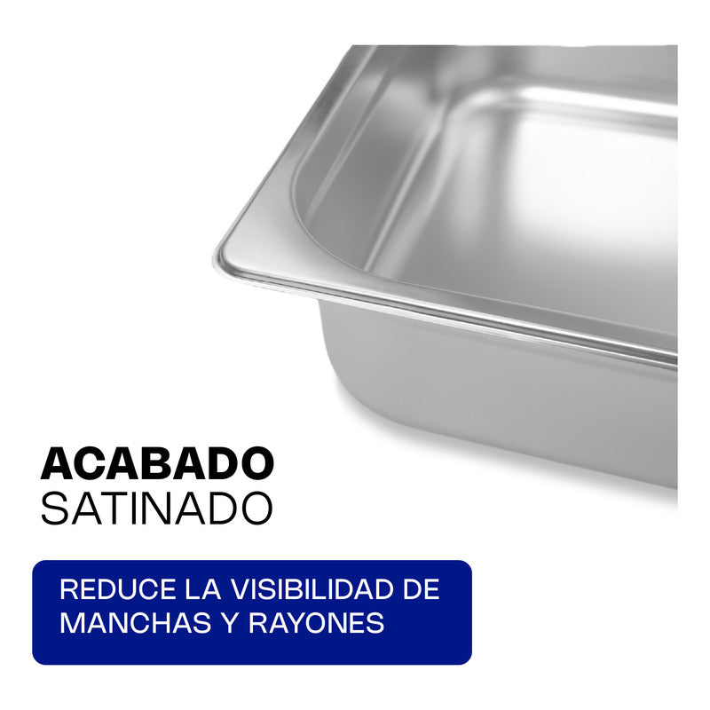 Inserto De Acero Inoxidable Entero 53.5 X 33 Cm Inae-4 Gris
