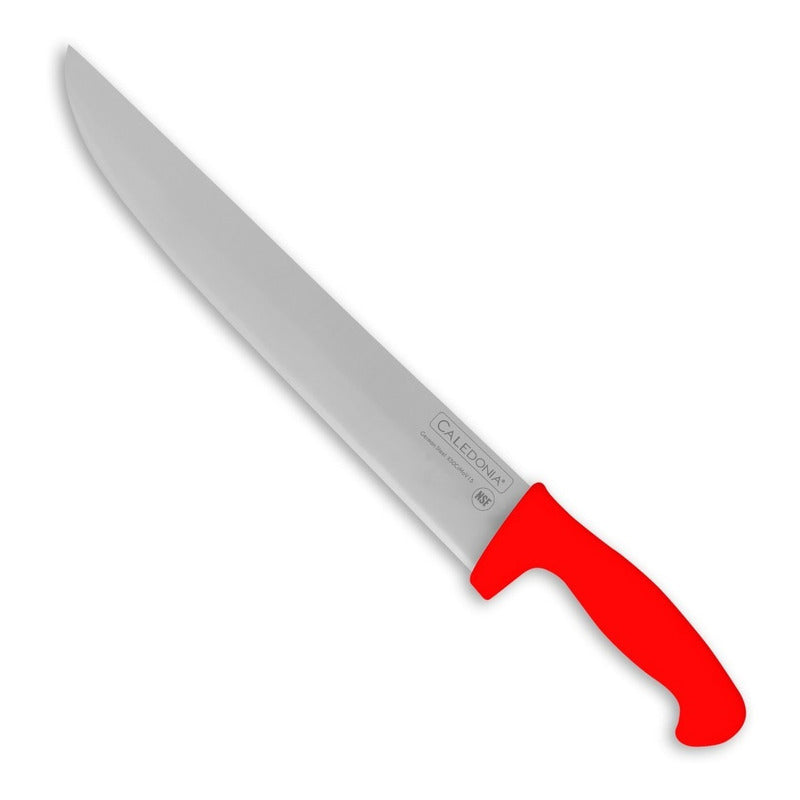 Cuchillo Bistecero Recto 12  Color Rojo Caledonia Cabir-12r Rojo
