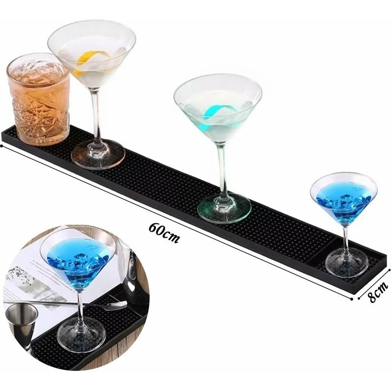 Tapete Escurridor Vasos Bar Barman Cantina Tabar-9 Caledonia Negro