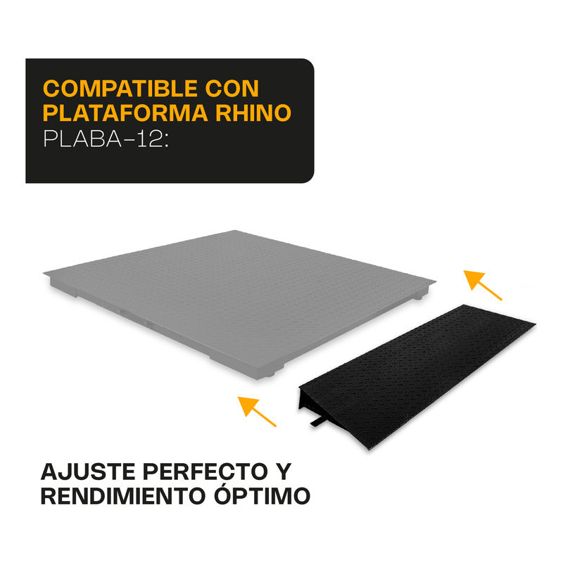 Rampa Para Bascula De Plataforma 60x120 Cm Ramp-12 Rhino Negro