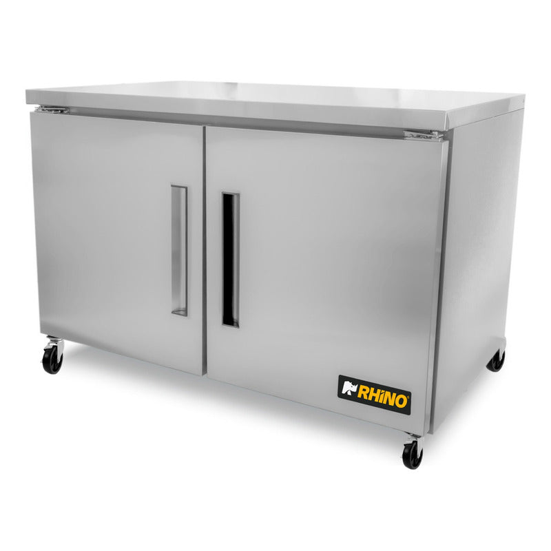 Mesa Refrigerada Bajo Barra Rhino Merbaj48 1/4hp 0 A 4°c Gris