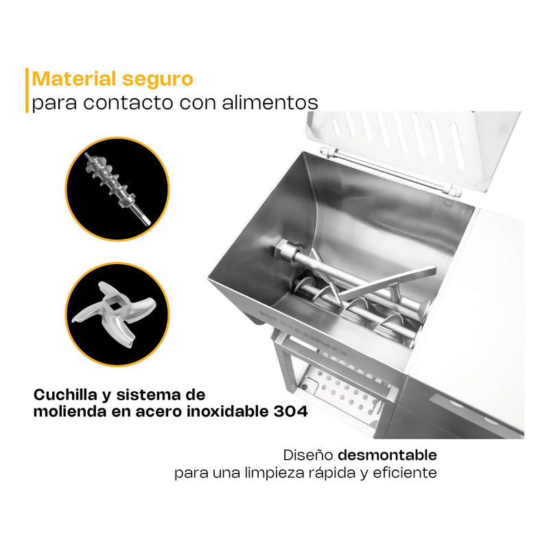Molino Mezclador Rhino Molme1300 A.inox 5.5hp 220v Trifásico