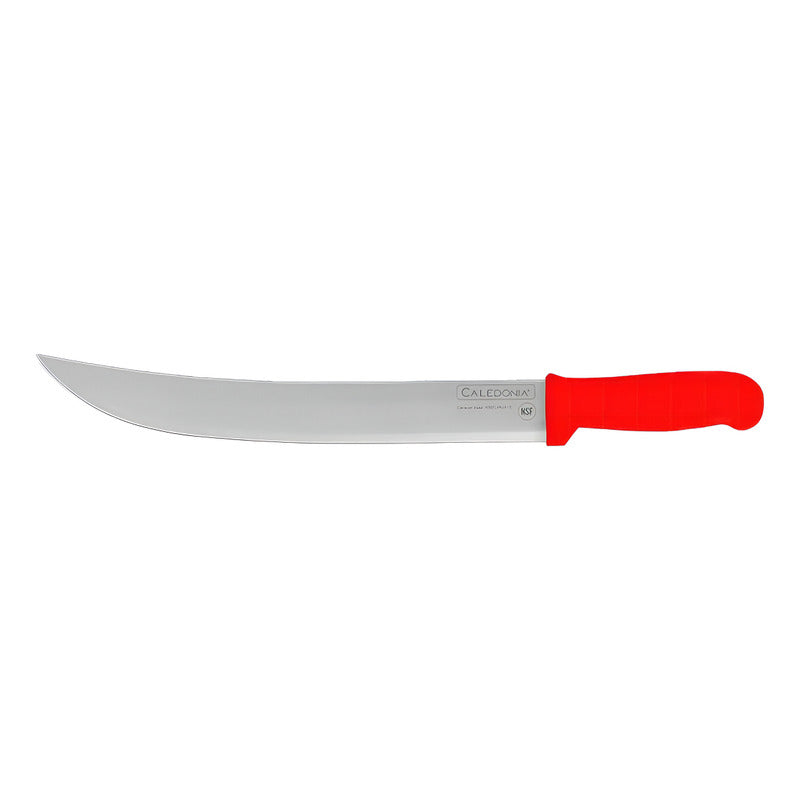 Cuchillo Bistecero Curvo De 12  Cabic-12r Curvo Profesional Rojo