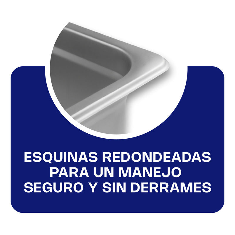 Inserto Charola Rectangular Acero Inoxidable Caledonia Inac-6 2.4l