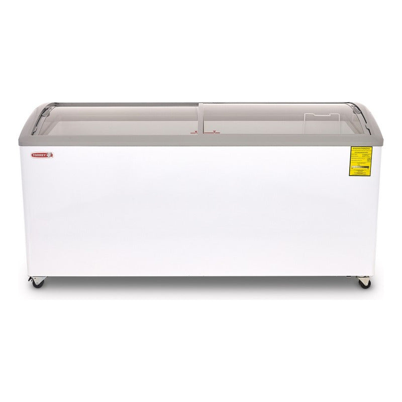 Congelador Horizontal Torrey Vidrio Curvo Chc-180cr Reyfri Blanco