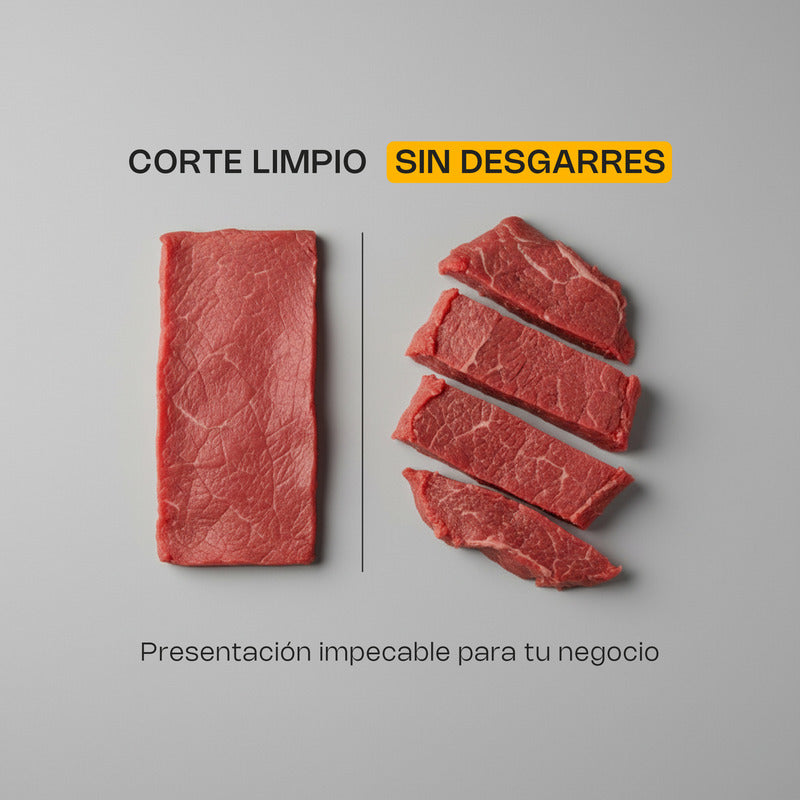 Rebanadora De Engranes Para Carne Semi Congelada Reben-350 Gris
