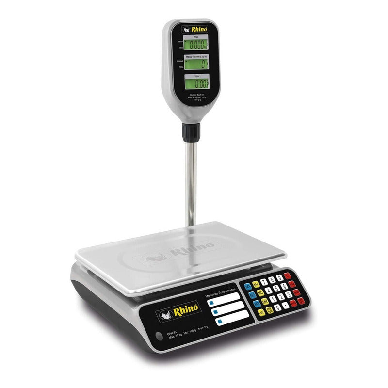 Báscula Digital Con Torreta Para 40kg Rhino Bar8t Color Gris Oscuro Peso Máximo Soportado 40 Kg