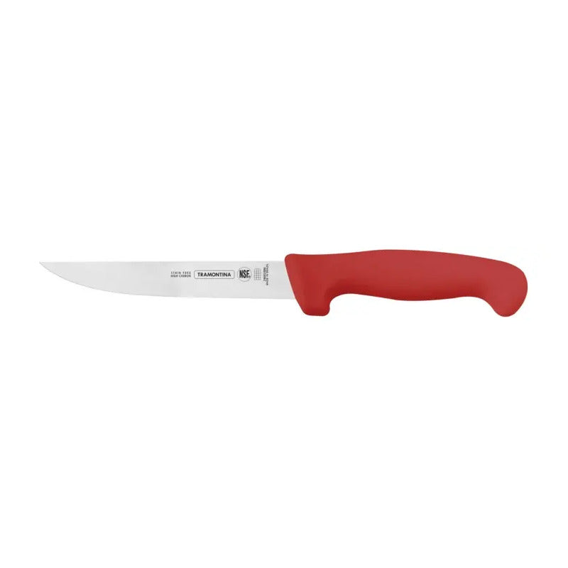 Cuchillo Deshuesador Tramontina 6 Pulgadas Acero Inoxidable Rojo