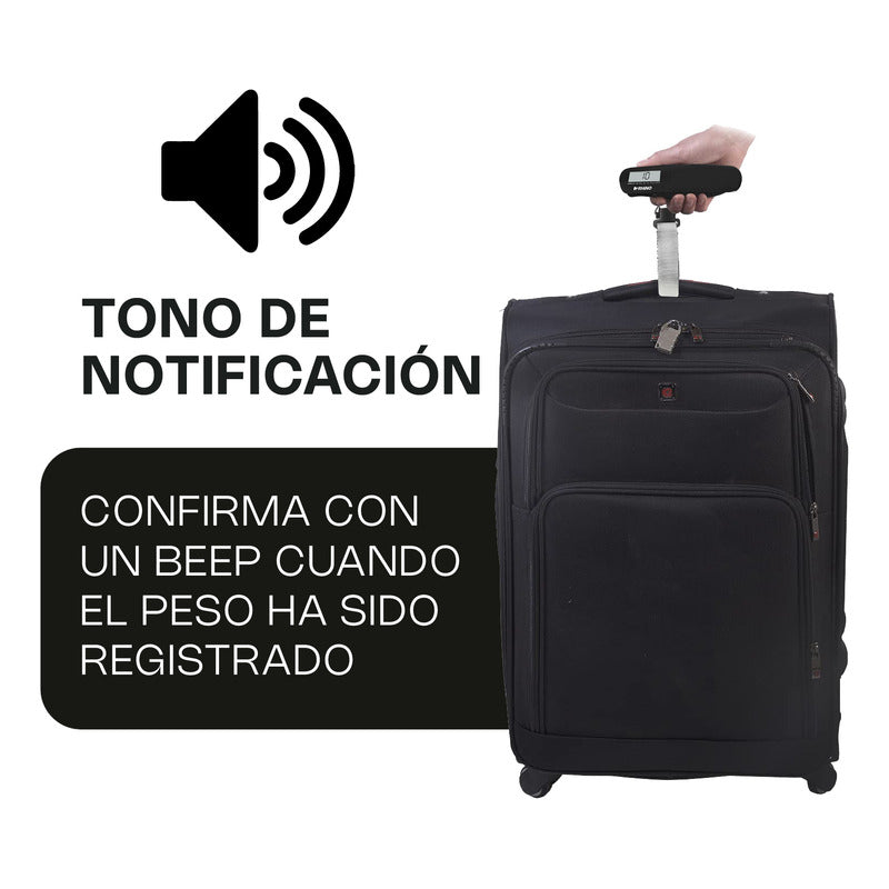 Bascula Digital Portátil Para Maleta 50kg Bama-50 Rhino Negro