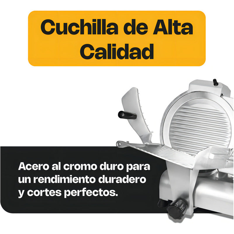 Rebanadora Jamon Marca Rhino Cuchilla De 300mm Color Gris Plata