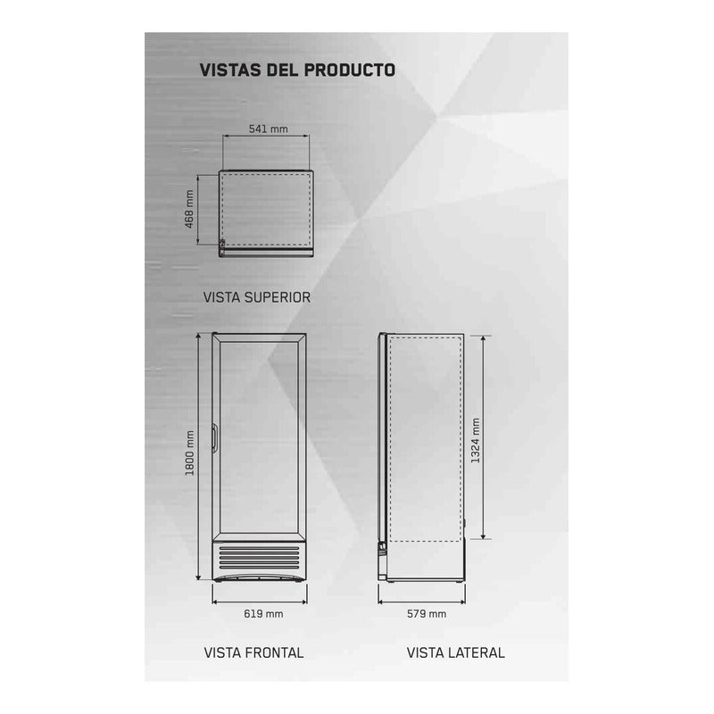 Refrigerador Comercial Vertical Imbera Vr-12 12 Pies Gris