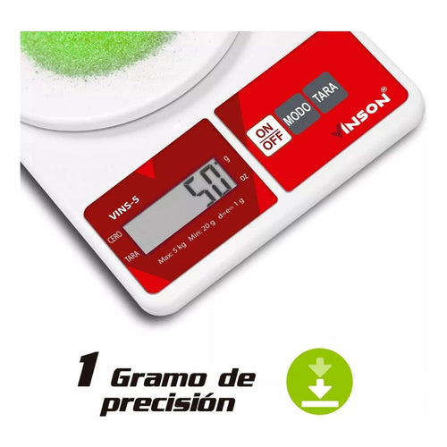 Báscula De Cocina Digital Rhino Vins-5 5kg