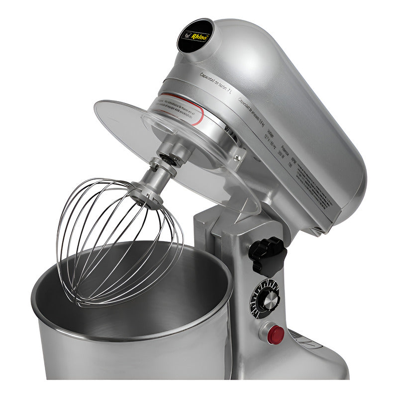 Batidora 7 Litros Bate Amasa Mezcla Rhino Bati-7 Color Gris Plata 60 Hz