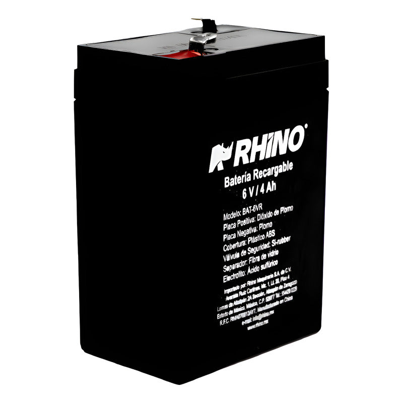 Batería Recargable Para Bascula Digital  Rhino 6v/4ah Negro