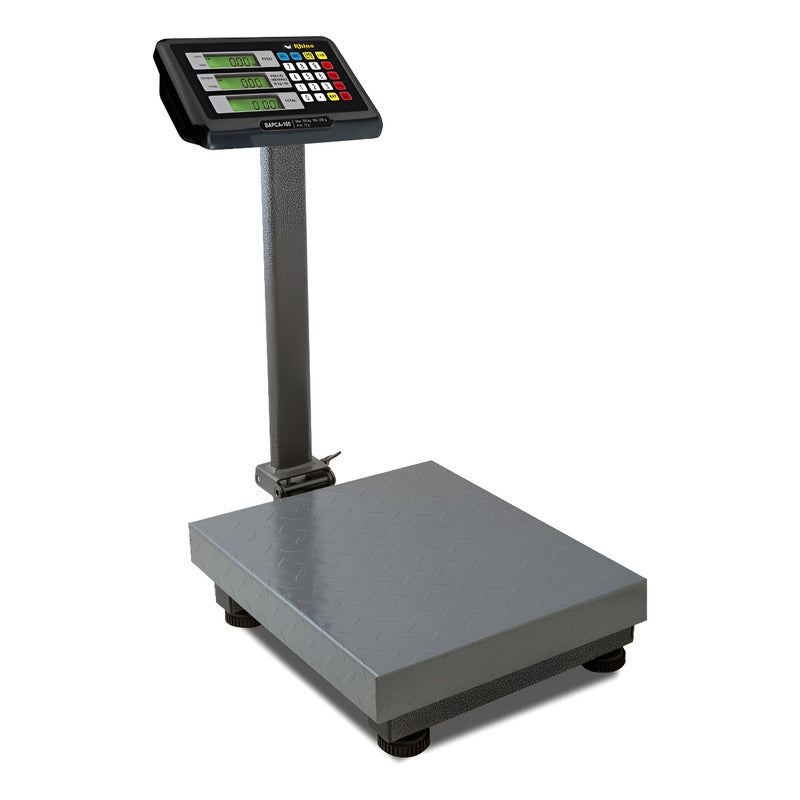 Báscula Comercial Digital Rhino Bapca 100kg 42 cm X 32 cm Gris