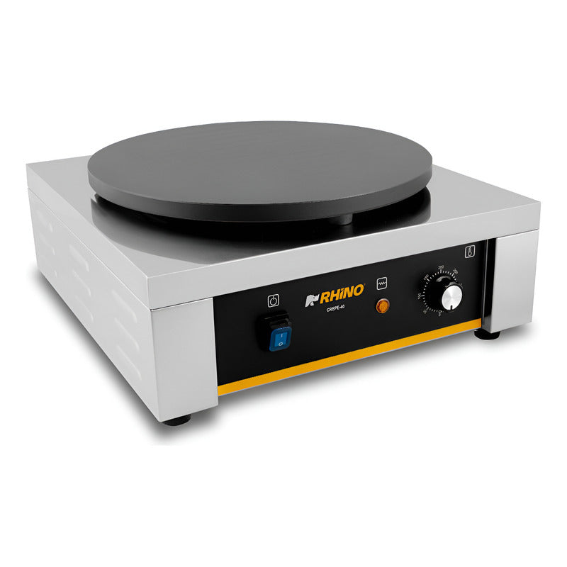 Crepera Eléctrica Rhino Crepe-40 2200w Termostato Ajustable Gris