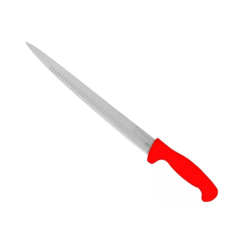 Cuchillo Cecinero 22  Rojo Troquelado Caledonia Cace-22r