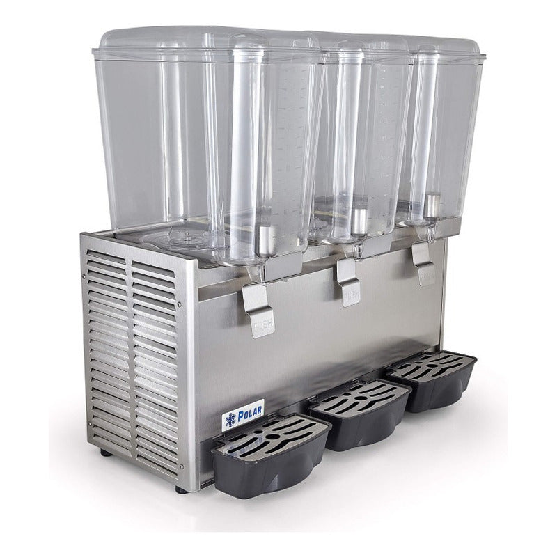 Despachador Bebidas Polar Db-18x3 Acero Inox 3 Tazones 18 L Blanco