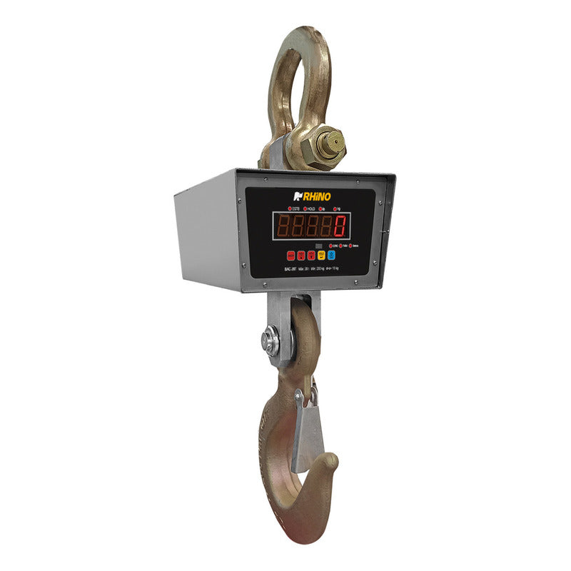 Báscula Colgante Industrial 20 Toneladas Rhino Bac20t Recarg Plateado