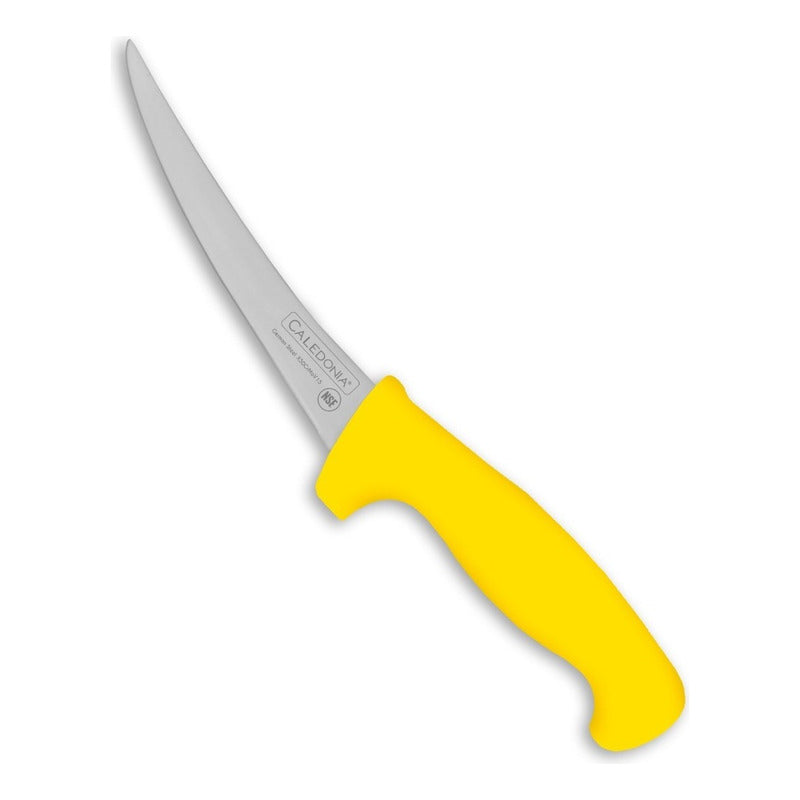 Cuchillo Deshuesador Curvo 6 Pulgadas Caledonia Cadec-6a Color Amarillo