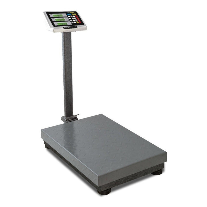 Báscula Comercial Digital Rhino Bapca 500kg Con Mástil Color Gris