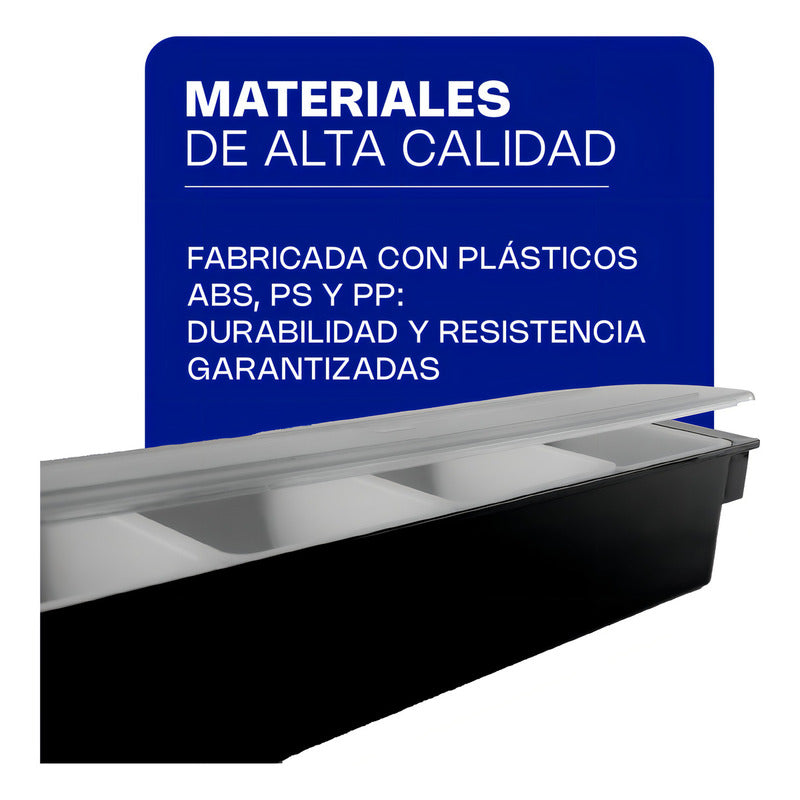 Caja Condimentos Caledonia Caco-4 Negro Mesa 4 Compartimentos Plástico