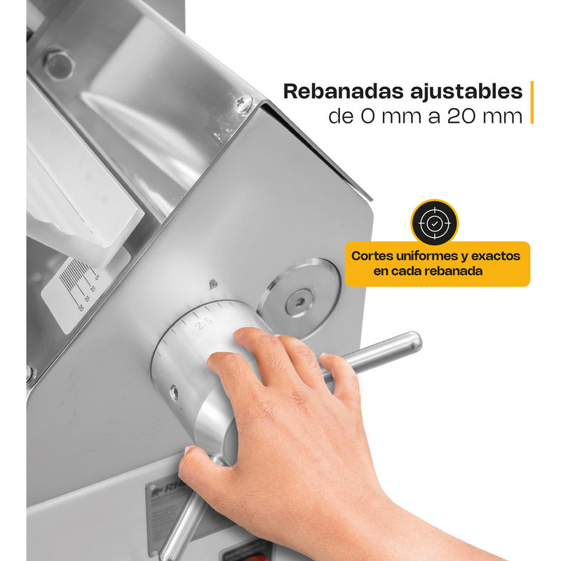 Rebanadora Automática Rhino Rebac363 Carnicera Semicongelada Gris
