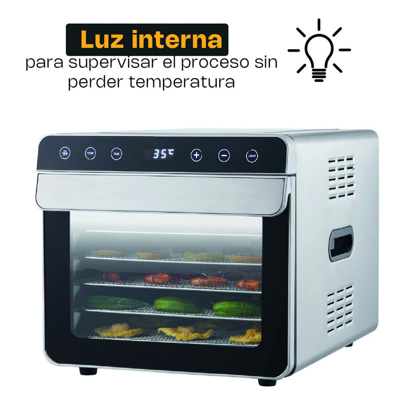 Rhino Deshidratador Alimentos 6 Bandejas Acero 700w Desali-6 Gris