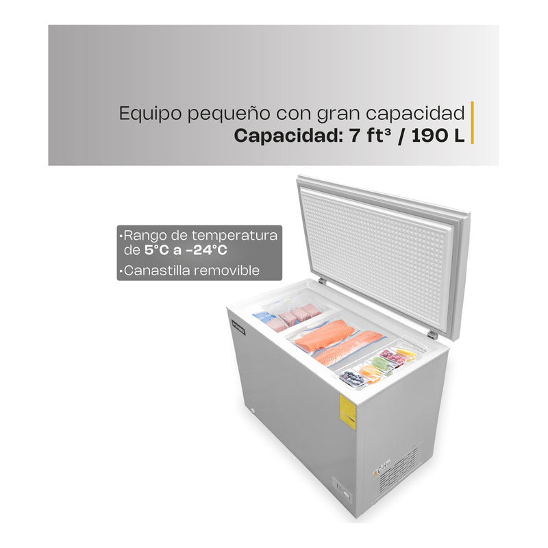 Congelador Horizontal Congeco-7 Rhino Color Blanco Reyfri Blanco