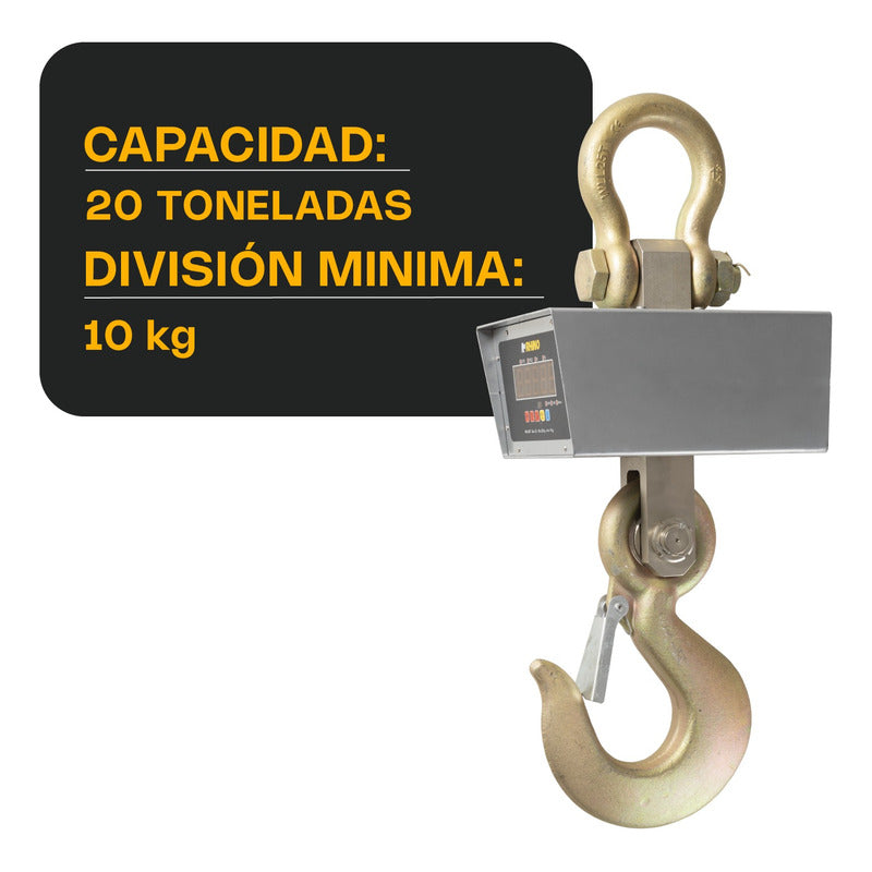 Bascula Eléctronica Colgante 20 Toneladas Bac-20t Rhino Plateado