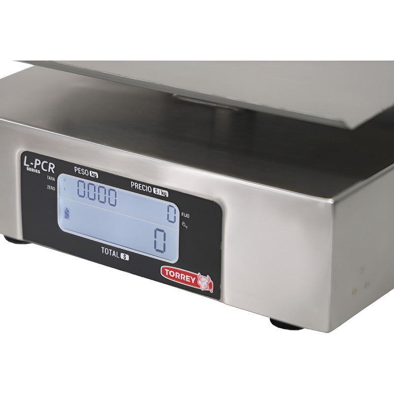 Báscula Comercial Torrey Lpcr-40 Acero Inox 40 Kg Usb Reyfri Acero Inoxidable