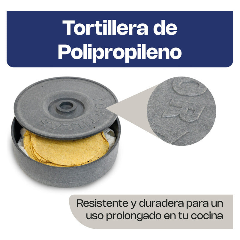 Tortillera, Panera Caledonia 21 X 6 Cm Torti-21 Gris Torti-21