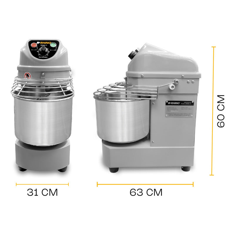 Amasadora Rhino Amasa-10 10 L Motor 1 Hp Tazón A. Inoxidable