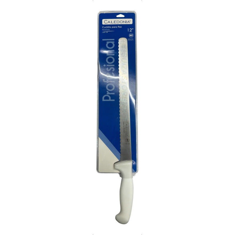 Cuchillo Para Pan Color Blanco 12 Pul. Caledonia Capa-12b Blanco