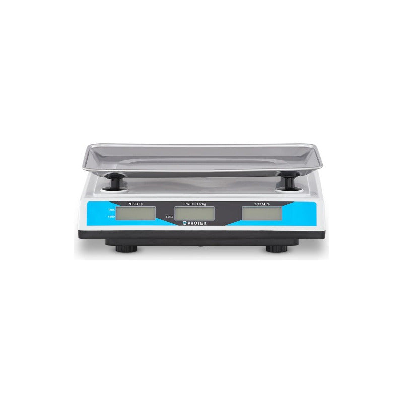 Báscula Comercial Digital Protek Bpk-40p 40 Kg 110 Vca Blanco/azul/negro