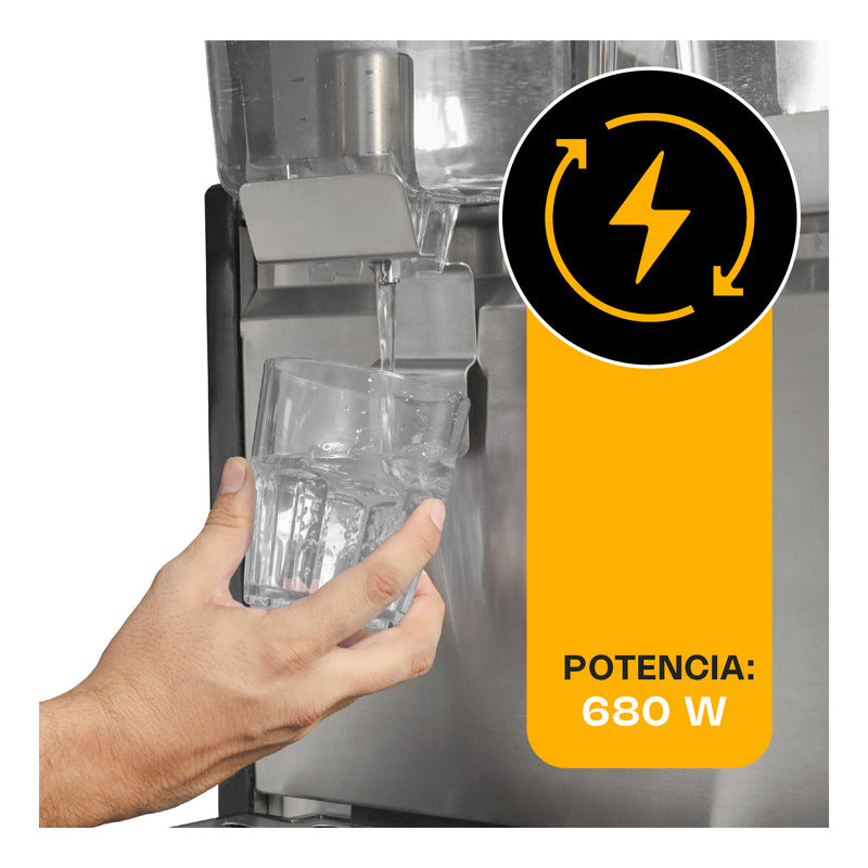Dispensador Bebidas Frías Disbef-3t 3tanques 18 Lt Rhino Negro