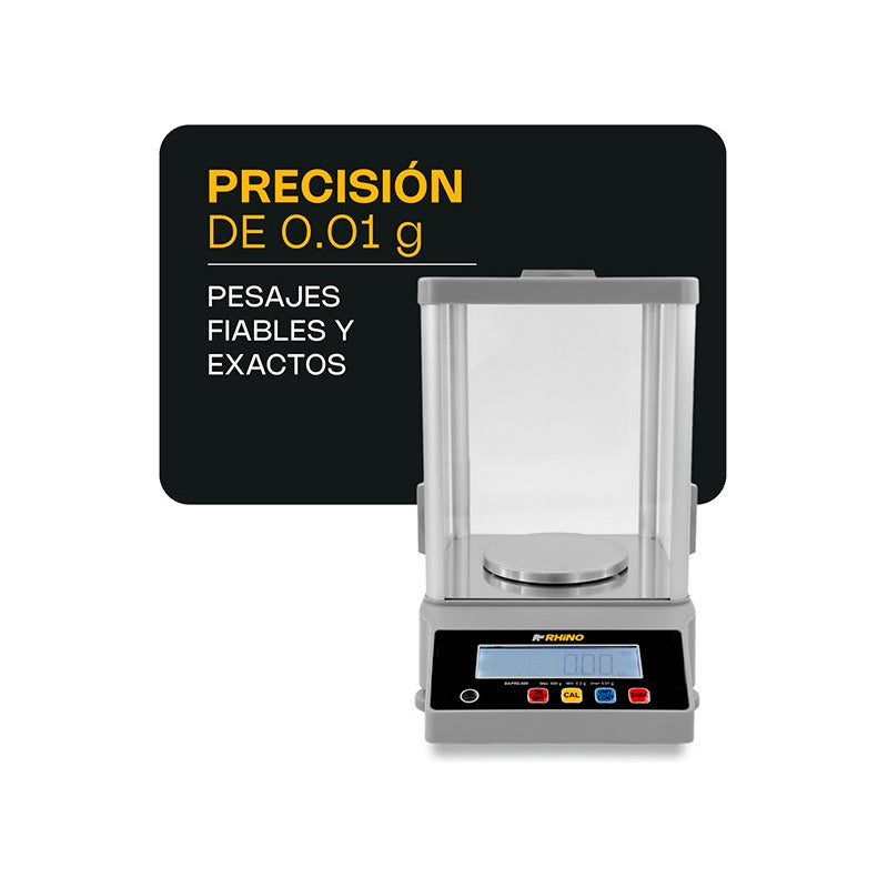 Báscula Digital Electronica Rhino Bapre600 G Precisión 0.01g
