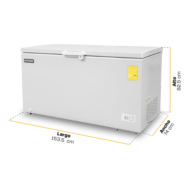 Congelador Horizontal Rhino Congeco-16 Pies Temp Dual Reyfri Blanco