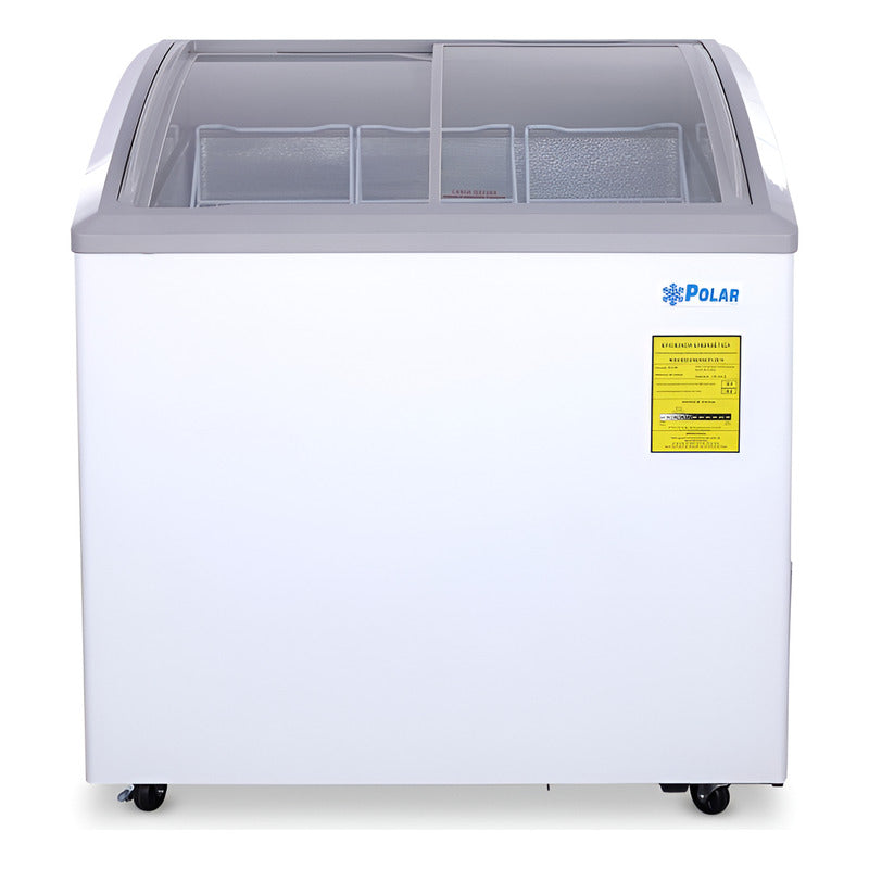 Congelador Cristal Curvo Comercial Polar Ch-200cr 152 Litros Blanco