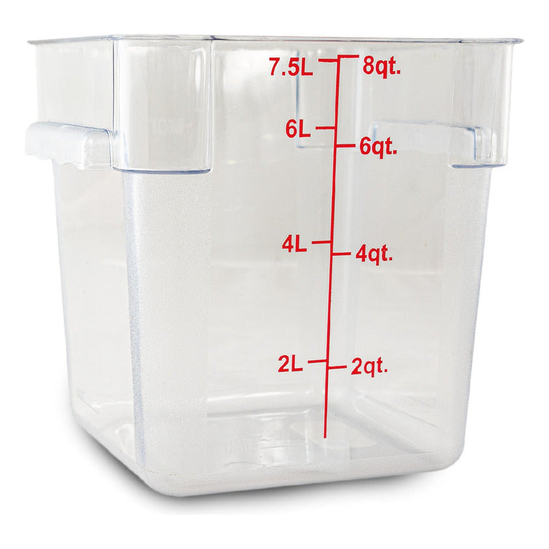Recipiente Policarbonato Cuadrado 8 Qt Caledonia Repocu-8