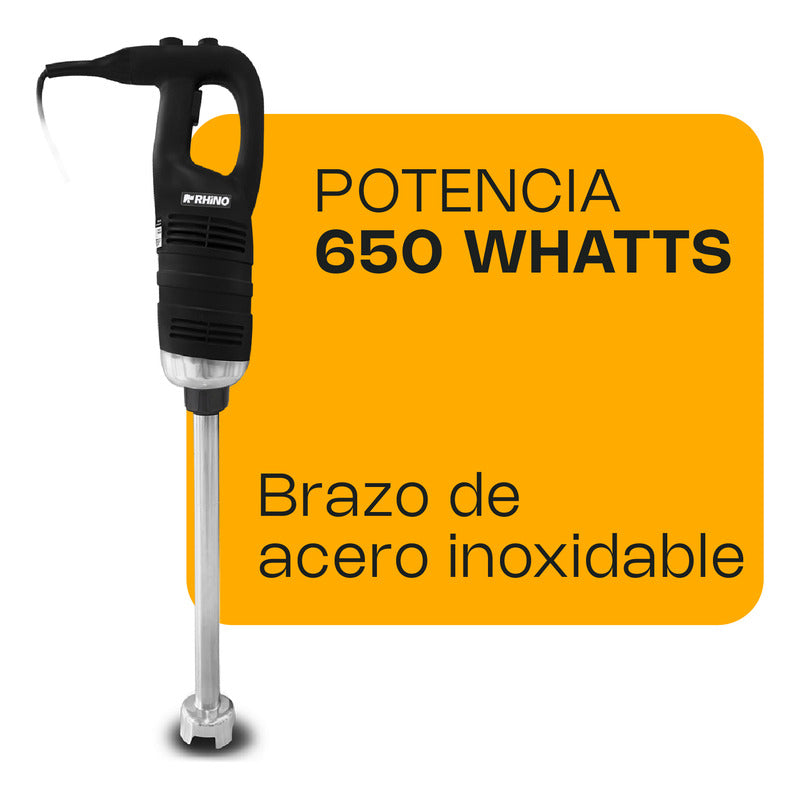 Batidora De Inmersión Industrial Rhino Turlic-650 180 Lts. Negro/acero Inoxidable