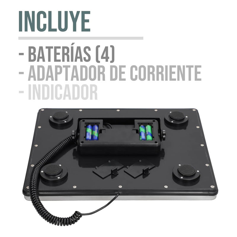 Báscula Para Paquetería Rhino Bapaque-100 Kg C/indicador Negro