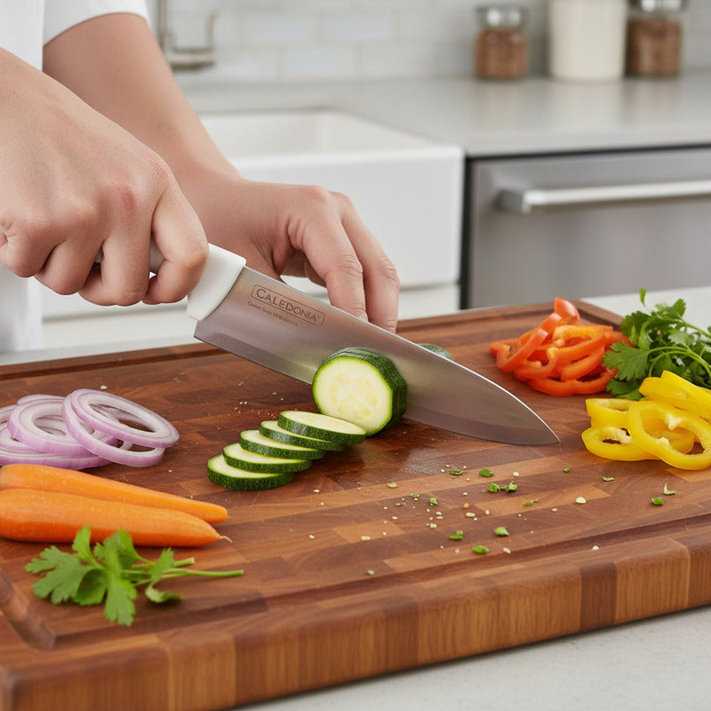 Cuchillo Chef 8 Pulgadas Caledonia Cache-8b Color Blanco