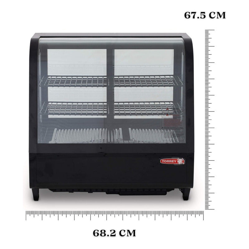 Vitrina Refrigerada Sobremesa Torrey Fria Vf-68 Rbanda Estilo De Vidrio Curvo