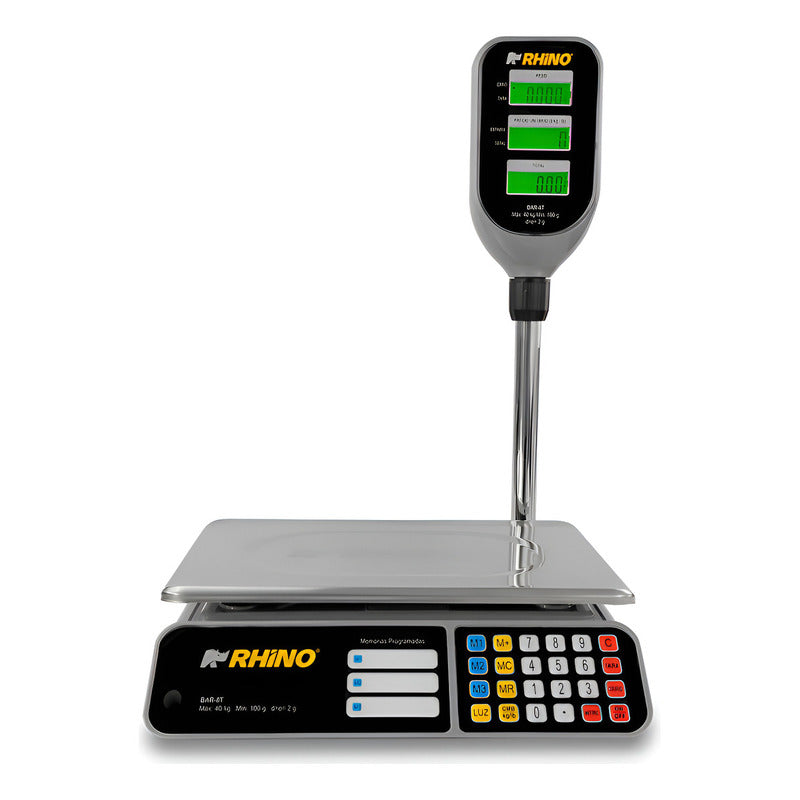Báscula Digital Con Torreta Para 40kg Rhino Bar8t Color Gris Oscuro Peso Máximo Soportado 40 Kg
