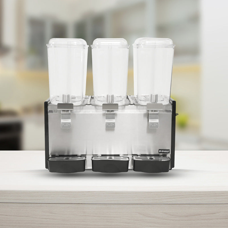 Dispensador Bebidas Frías Disbef-3t 3tanques 18 Lt Rhino Color Negro