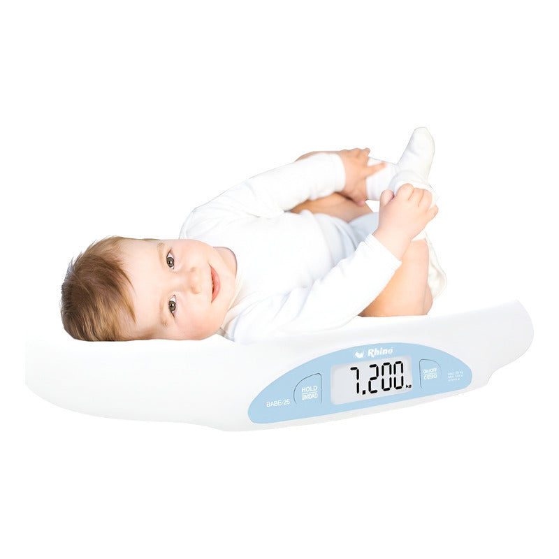 Báscula Digital Pediátrica Rhino Babe-25, 25 Kg Blanco