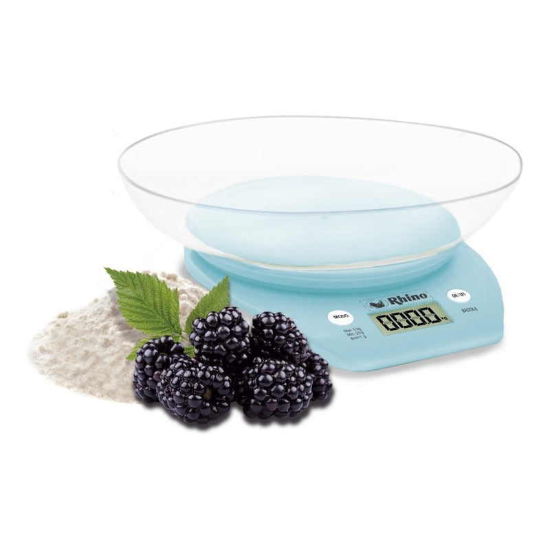 Báscula De Cocina Digital Rhino Bacita-5 Hasta 5kg Azul Turquesa 5 Kg