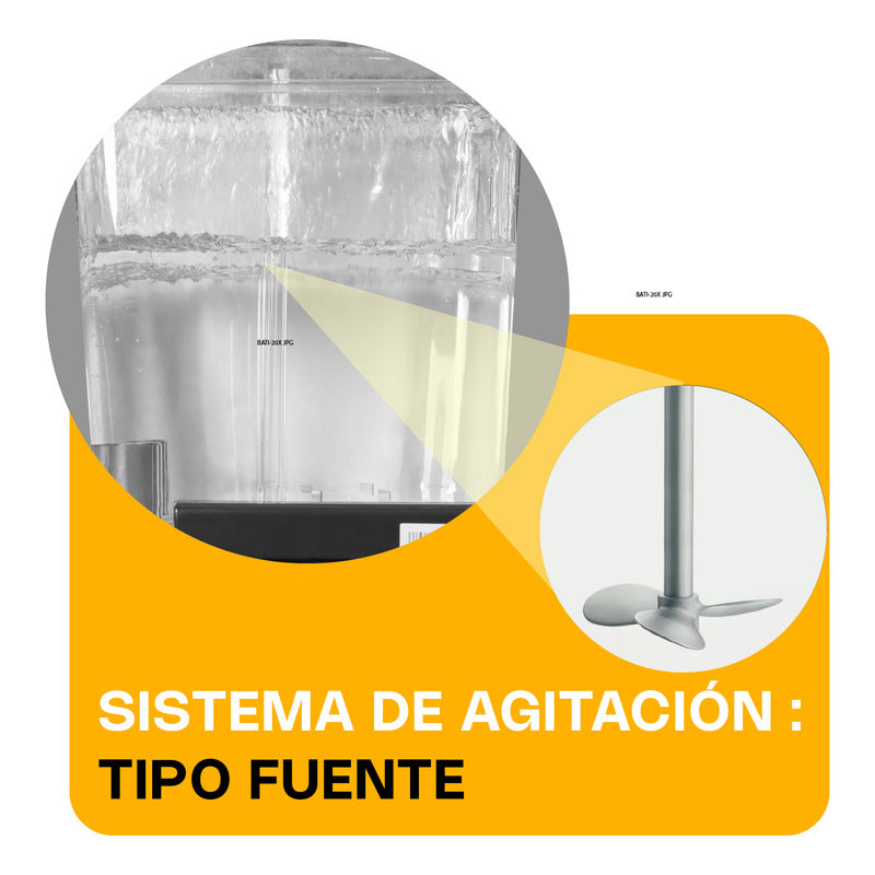 Dispensador Bebidas Frías Disbef-3t 3tanques 18 Lt Rhino Negro